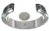 Turquoise Inlay Southwest Silver Sturdy Cuff Bracelet MX27404